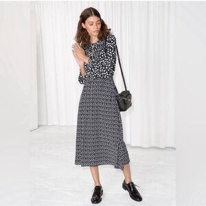 & Other Stories | Dresses | Metallic Pleated Maxi Dress | Poshmark